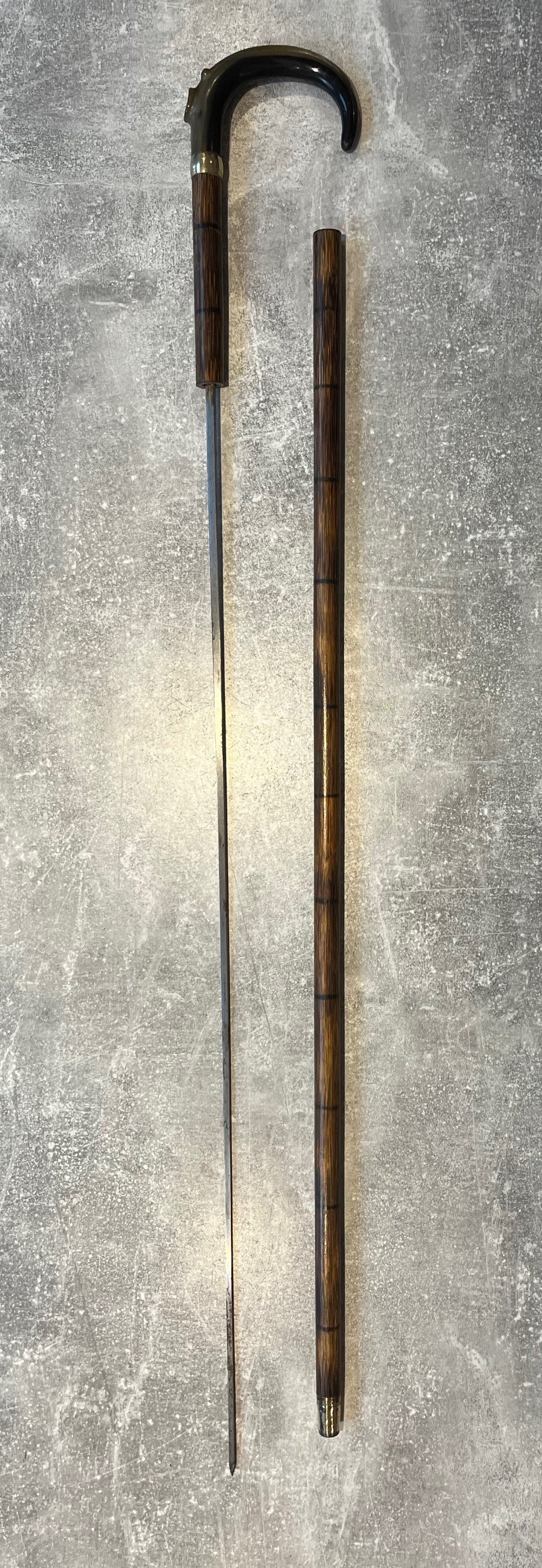 horn handled malacca sword stick