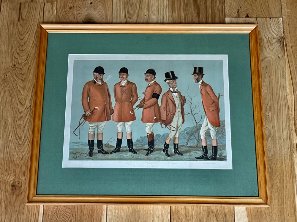 3 framed vanity fair double prints hunting