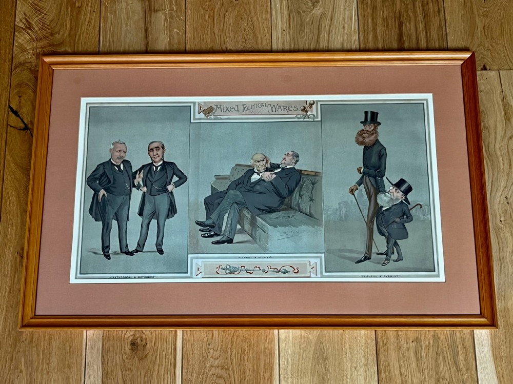 5 framed vanity fair prints politicians of empire