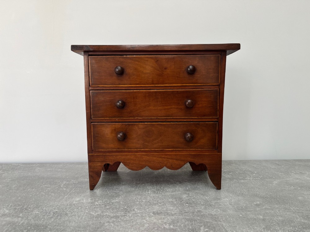 miniature mahogany chest of drawers