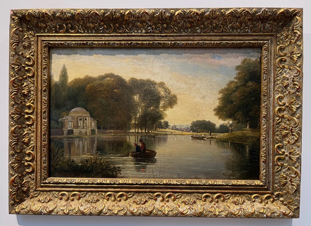 oil on board george hilditch br 180357 a view from isleworth
