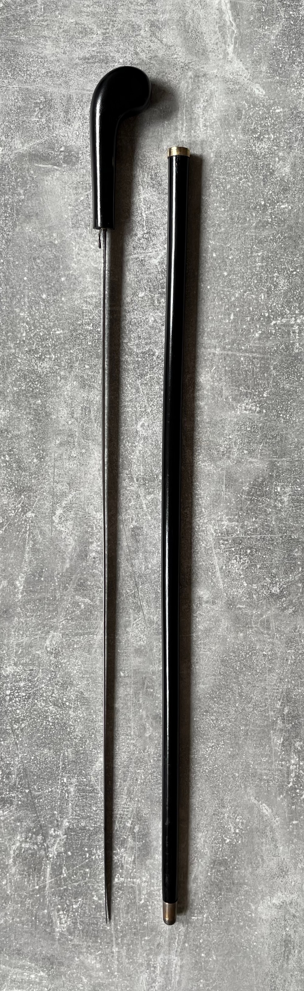 victorian ebonised sword stick with toledo blade