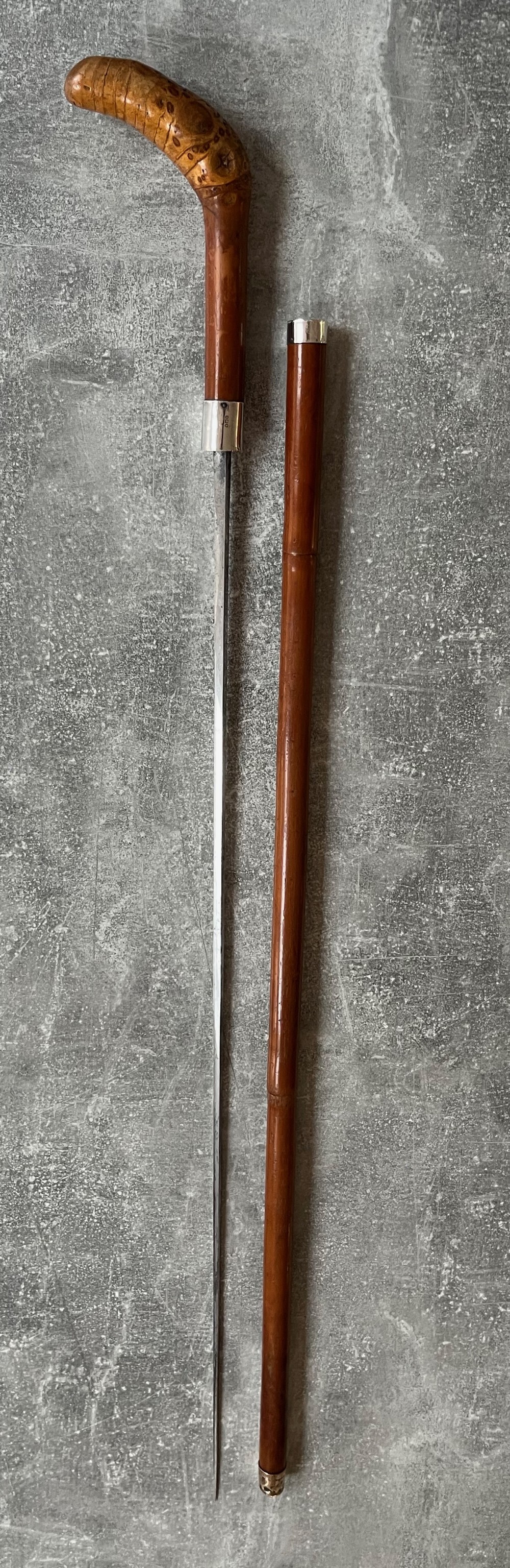 early 20th century palmwood sword stick by brigg of st james's london